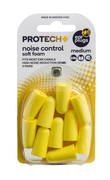 Protech Ear Plugs Noise Control Soft Foam - Medium