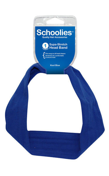 Schoolies Supa-Stretch Headband 1pc - Kool Blue