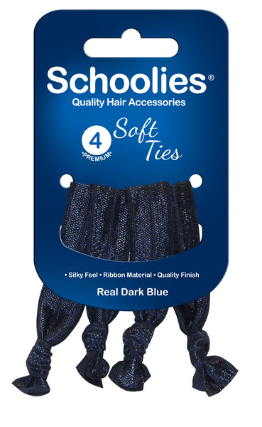 Schoolies Soft Ties 4pc - Real Dark Blue