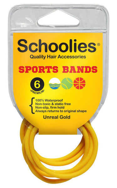 Schoolies Sports Bands 6pc - Unreal Gold